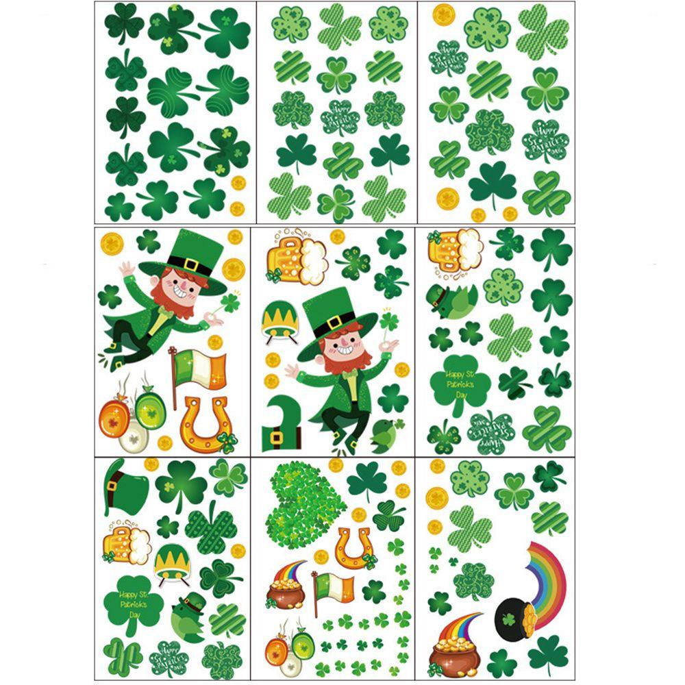 Sticker Dán Tường Bằng PVC Hình Cỏ Bốn Lá May Mắn