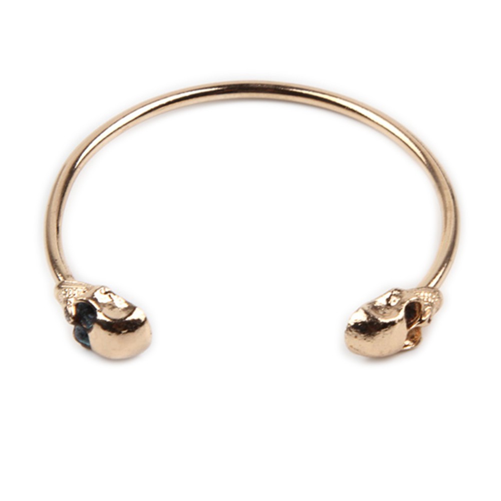 Vòng tay hợp kim hình đầu lâu phong cách gothic cá tính