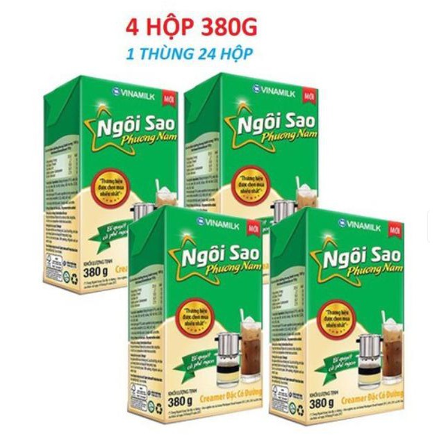 Creamer đặc Ngôi Sao Phương Nam xanh lá - Hộp giấy 380g