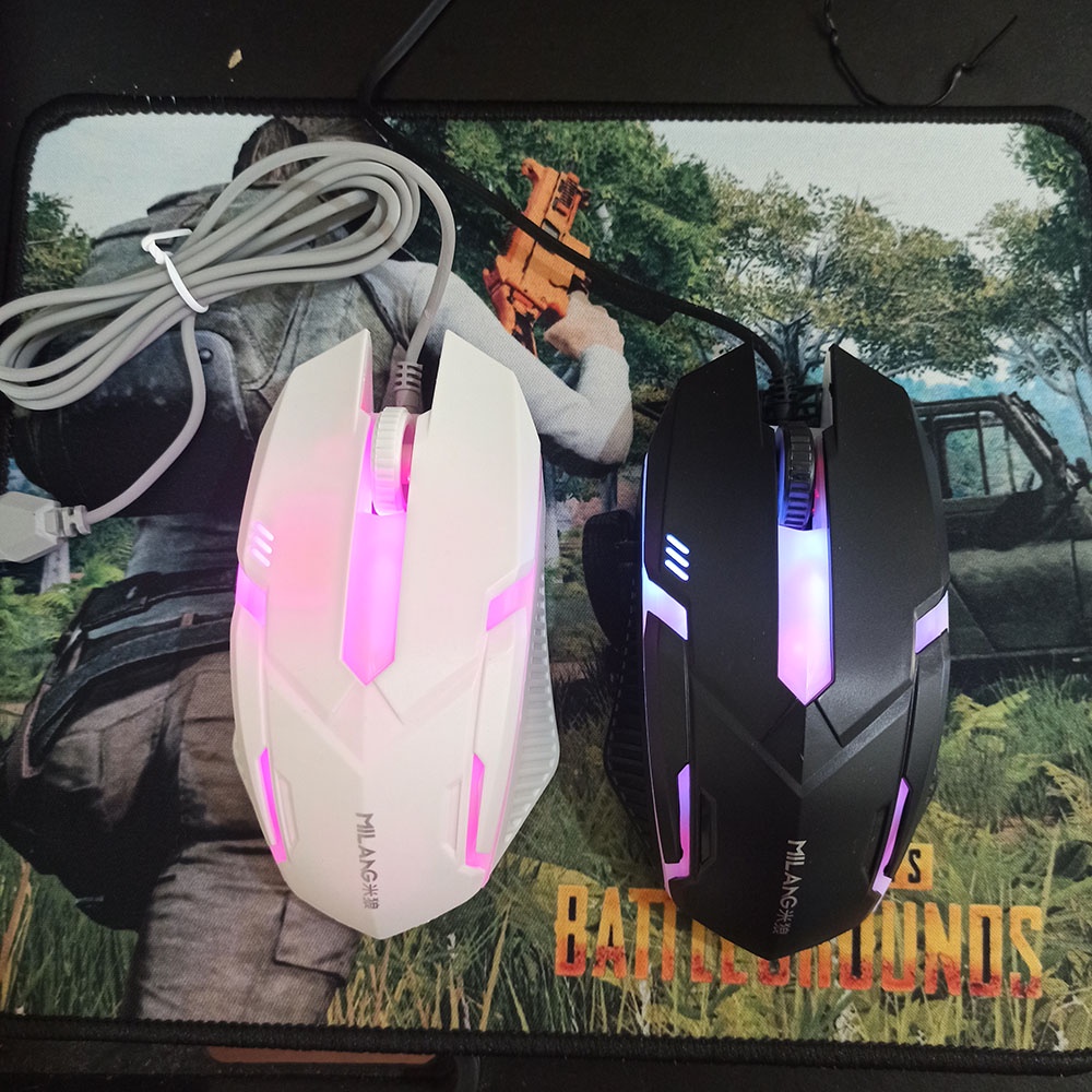 Chuột máy vi tính chơi game có LED nhiều màu có dây cực bền MILANG gaming