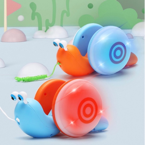 Đồ chơi ốc sên Turbo dây kéo có nhạc và đèn vui nhộn cho bé 1 - 3 tuổi Master Kids
