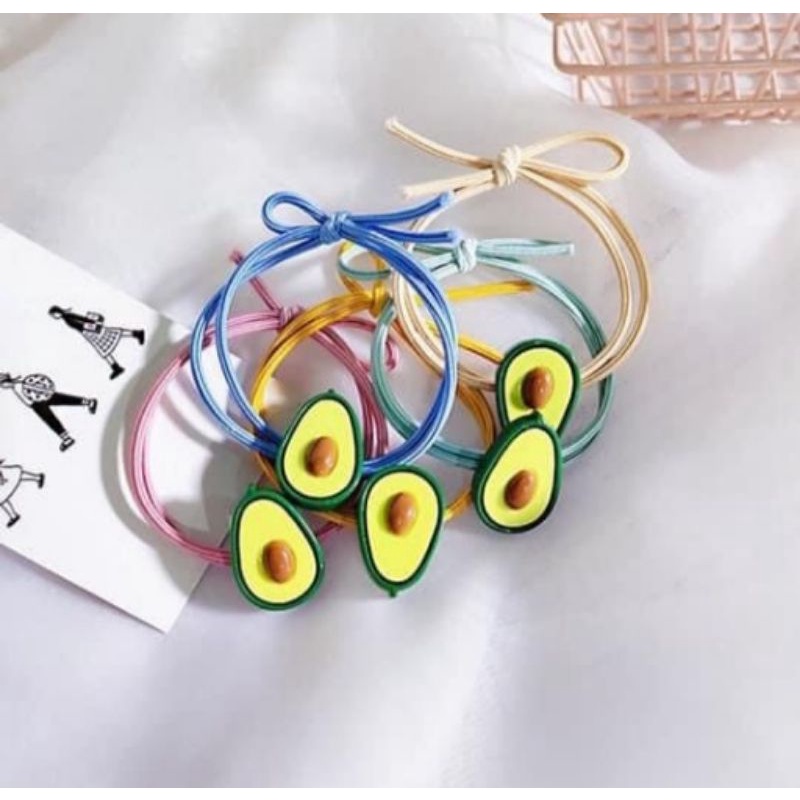 [giá cực rẻ] 5 dây buộc tóc trái bơ xinh