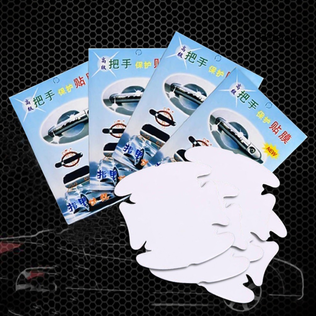 Set 10 Miếng Dán Bảo Vệ Tay Cầm Cửa Xe Ô Tô Chống Trầy Xước