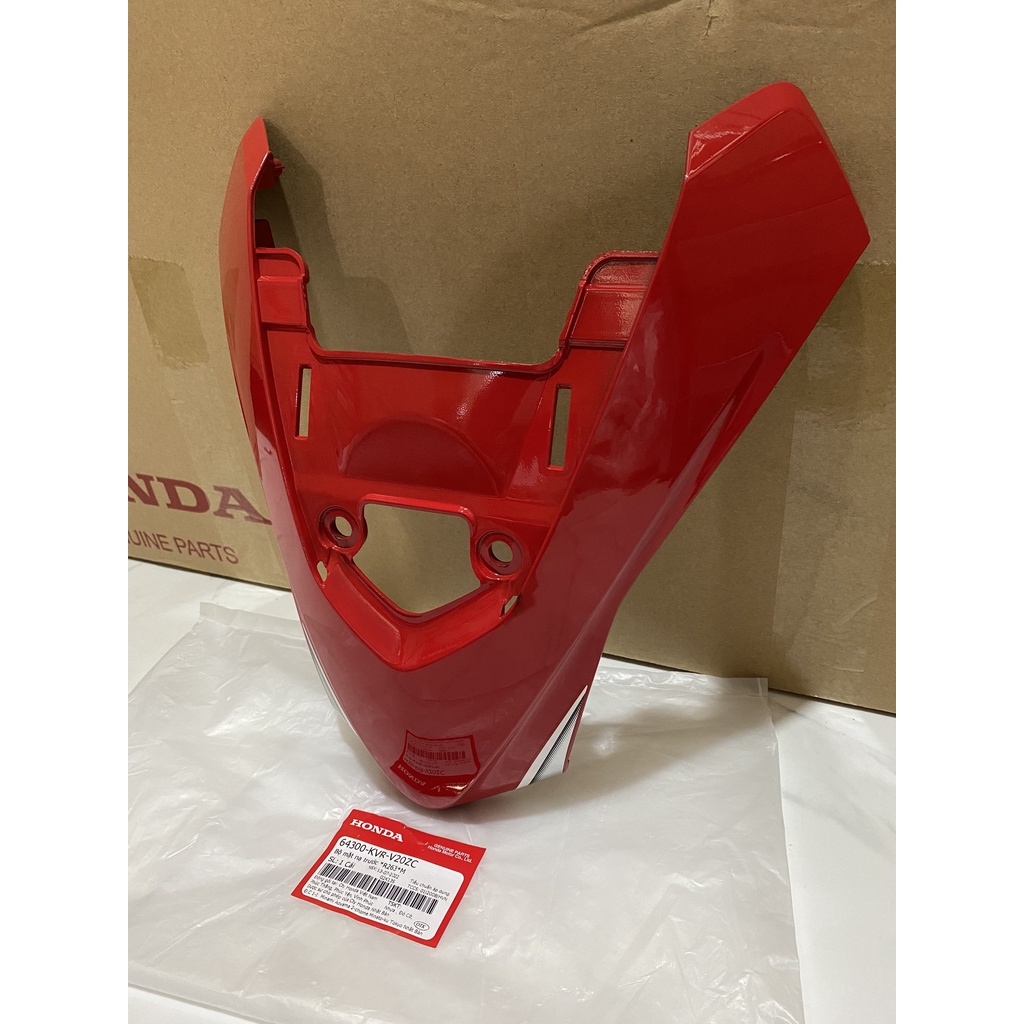 Bộ mặt nạ trước HONDA WAVE RS100 2 tầng năm 2007 màu Đỏ. 64300KVRV20ZC