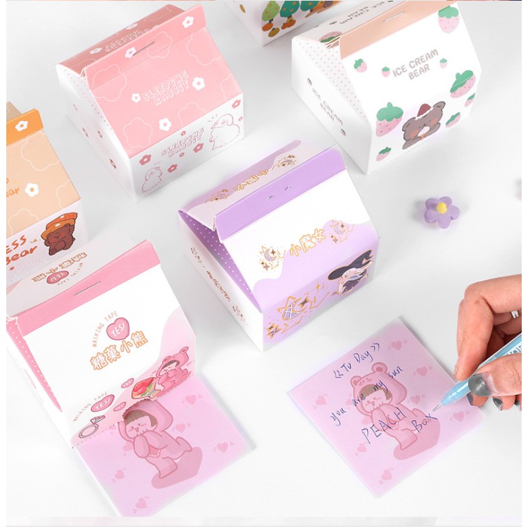 TẬP NOTE HỘP SỮA Giấy Note Xinh Xắn Dạng Hộp Sữa mẫu mới 2021
