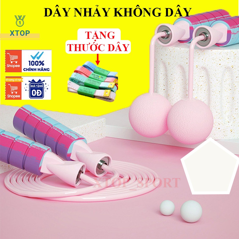 Dây nhảy thể dục giảm cân XTOP, Dây nhảy không dây có bóng hiệu quả hỗ trợ luyện tập thể dục T110