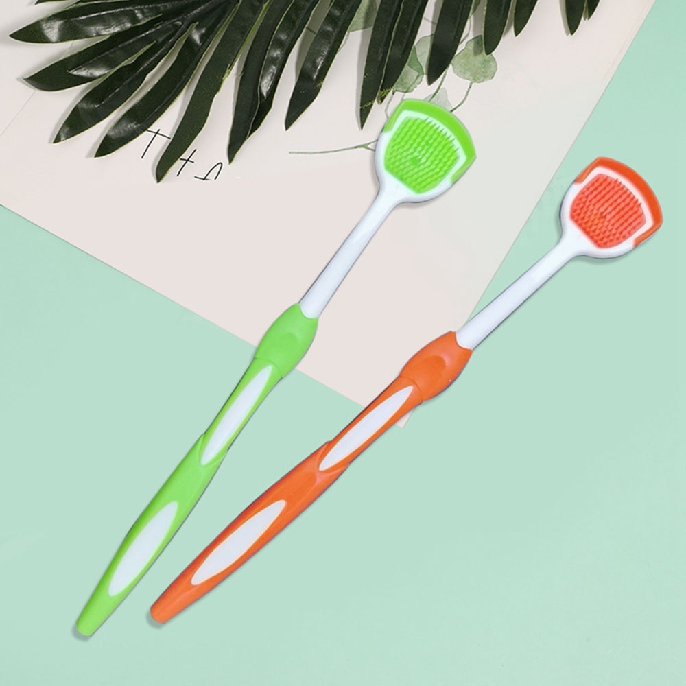 [Hàng mới về] Dụng cụ cạo làm sạch lưỡi bằng silicone nhiều màu sắc tiện lợi có thể tái sử dụng