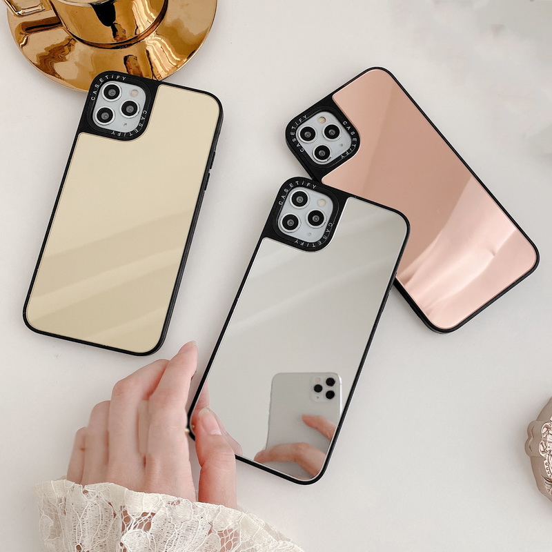 Ốp Điện Thoại Chống Sốc Tráng Gương Cho iPhone 14 13 12 11 Pro MAX Mini X XR XS MAX 8 7 Plus Chống Rơi