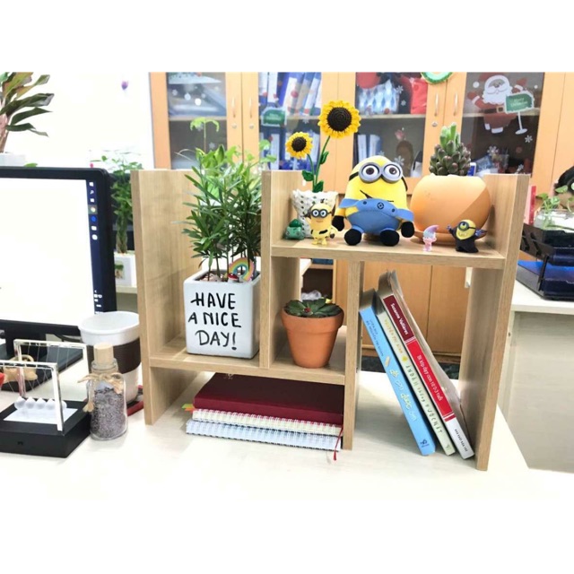 KỆ SÁCH GÓC TƯỜNG ĐẶT BÀN