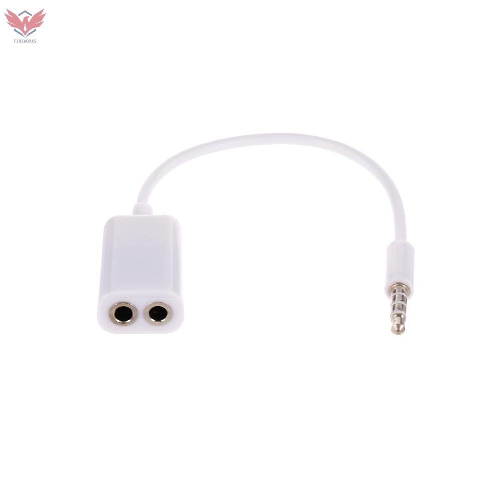 Dây Cáp Chuyển Đổi Âm Thanh Từ Giắc Cắm 3.5mm Sang 2 Lỗ Cắm 1 Đầu Cắm | BigBuy360 - bigbuy360.vn