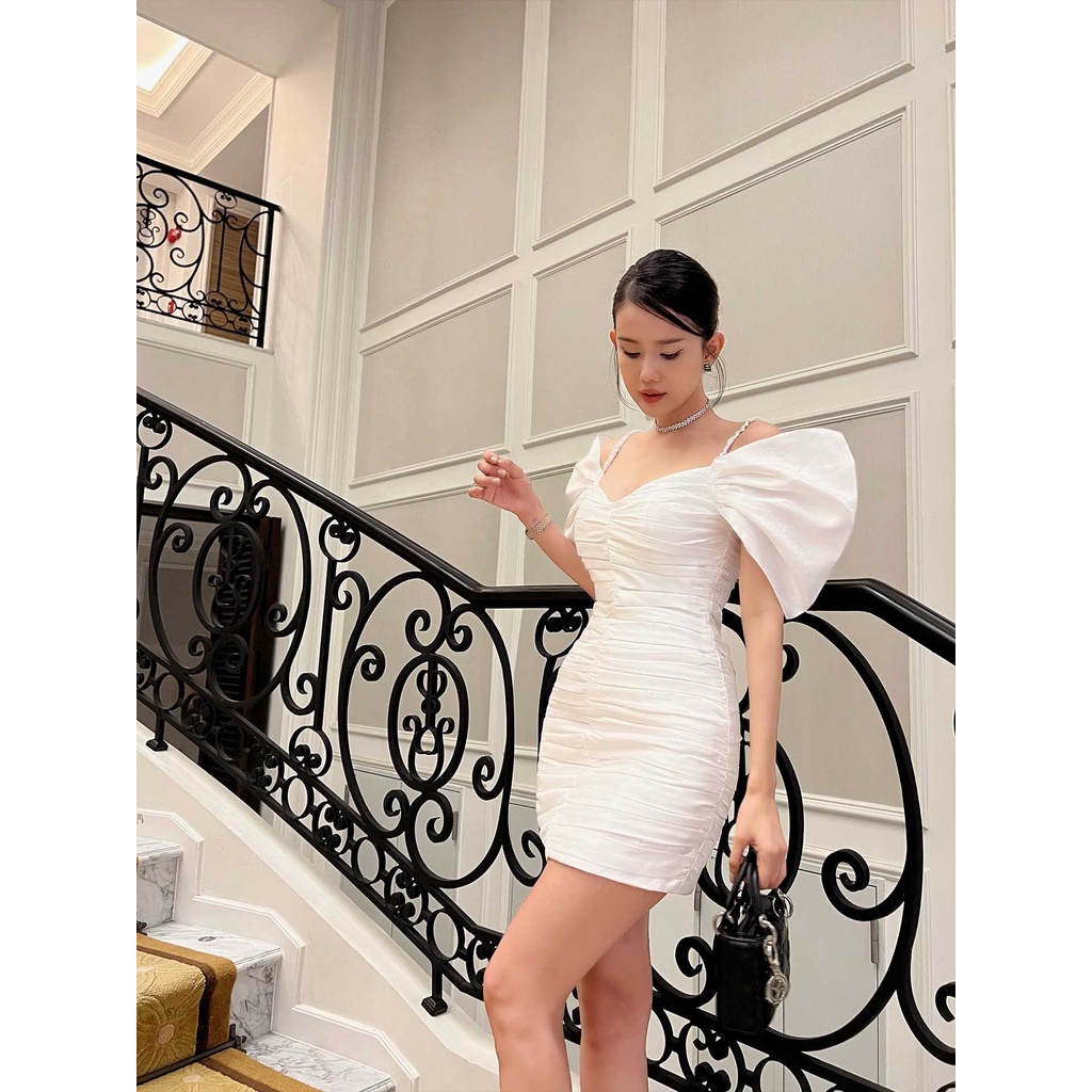 Đầm Ngắn Nữ Body Full Ruffle , Chất Vải taffta silk Thoải Mái , WDN000286 ,SOMEHOW