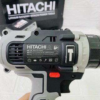 Máy Khoan Pin HITACHI 118V 2 Pin, Tặng Bộ 22 Phụ Kiện, Động Cơ Không Chổi Than, Đầu Auto Lock 13mm