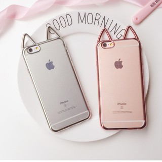 Ốp lưng iphone trong suốt tai mèo