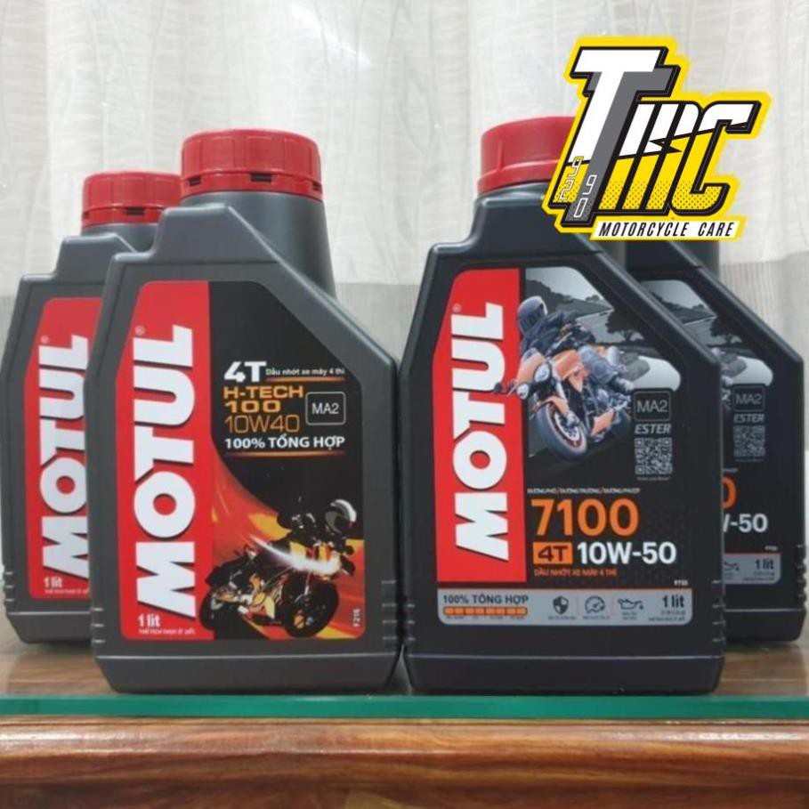 Nhớt Motul 7100 10W50, H-TECH 100 10W40 100% Tổng Hợp