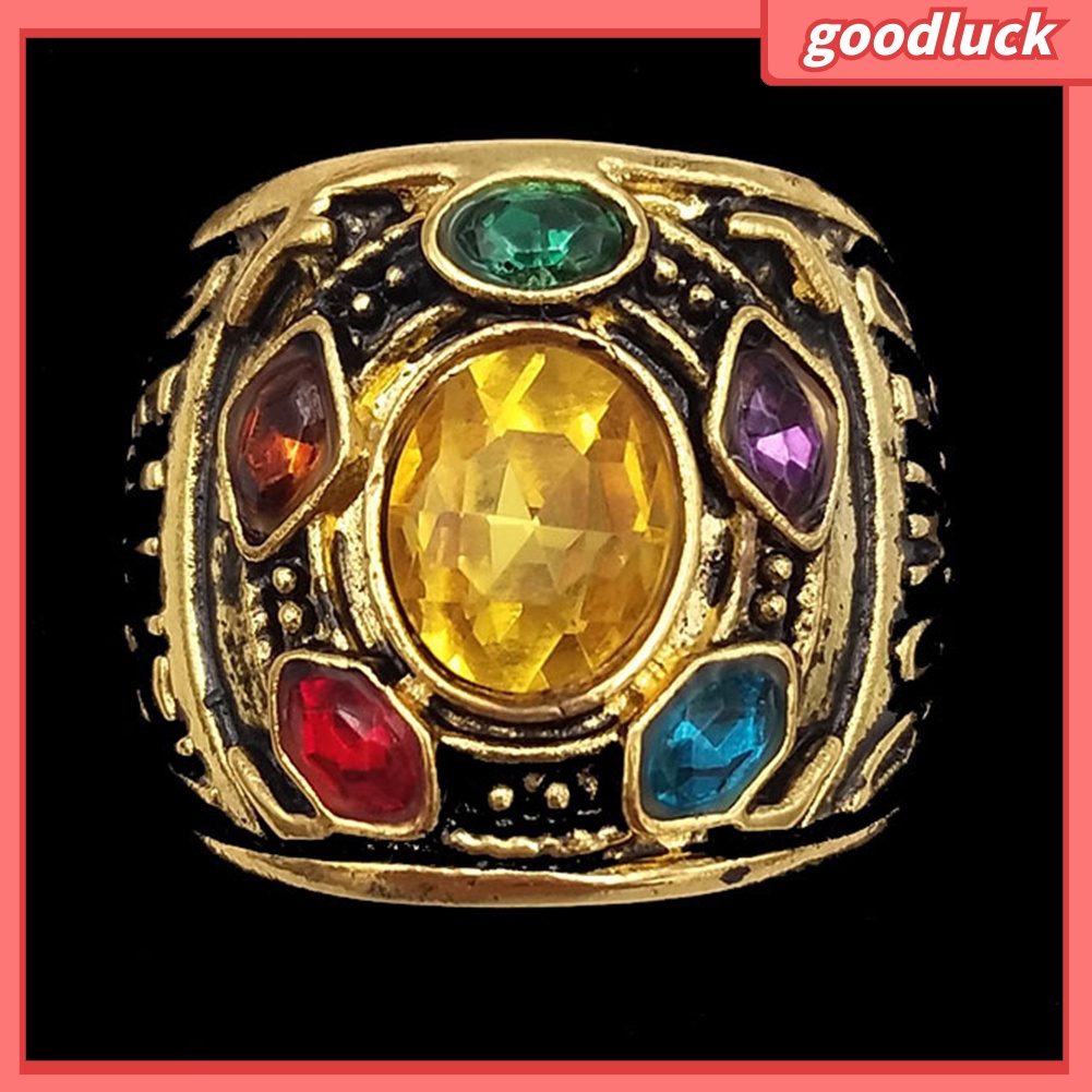 Nhẫn thời trang in chữ Infinity War Thanos nhiều màu sắc cho nam