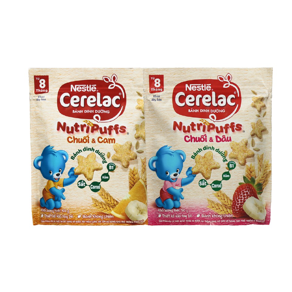 Bánh ăn dặm Nestle 50g cho bé 8M+