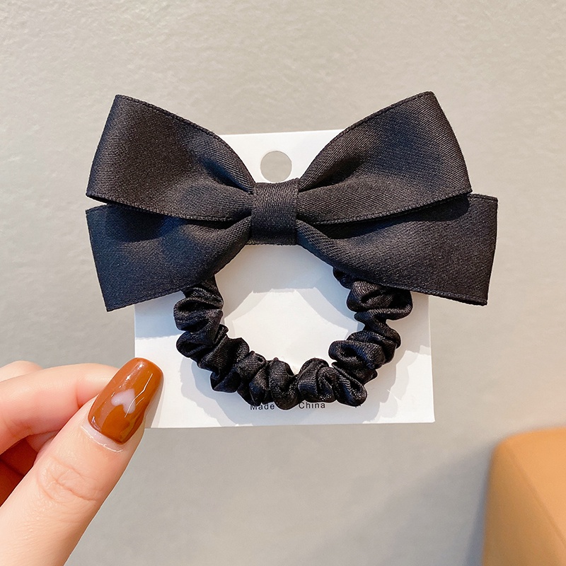 Dây Cột Tóc Vải Nhung Màu Đỏ Dễ Thương Phong Cách Hàn Quốc