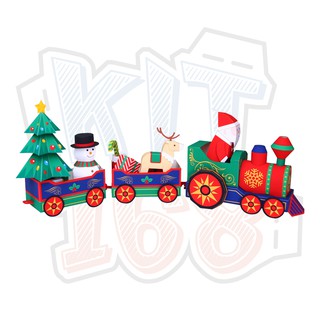 Mô hình giấy Giáng Sinh Noel Xe lửa Christmas
