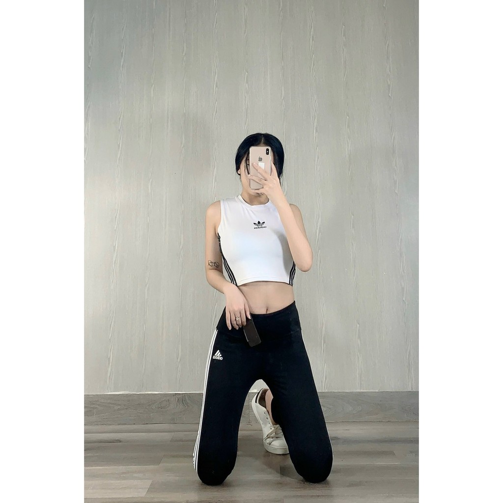 Áo croptop thể thao sát nách tập gym, yoga, aerobic, chạy bộ