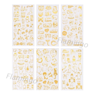 Set 6 miếng dán hình mèo độc đáo dùng trang trí thủ công