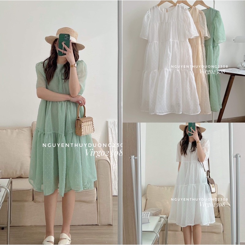 [HÀNG SẴN]VÁY VOAN TƠ CHẤM BI BỒNG BỀNH “CHIBI DRESS” tiểu thư
