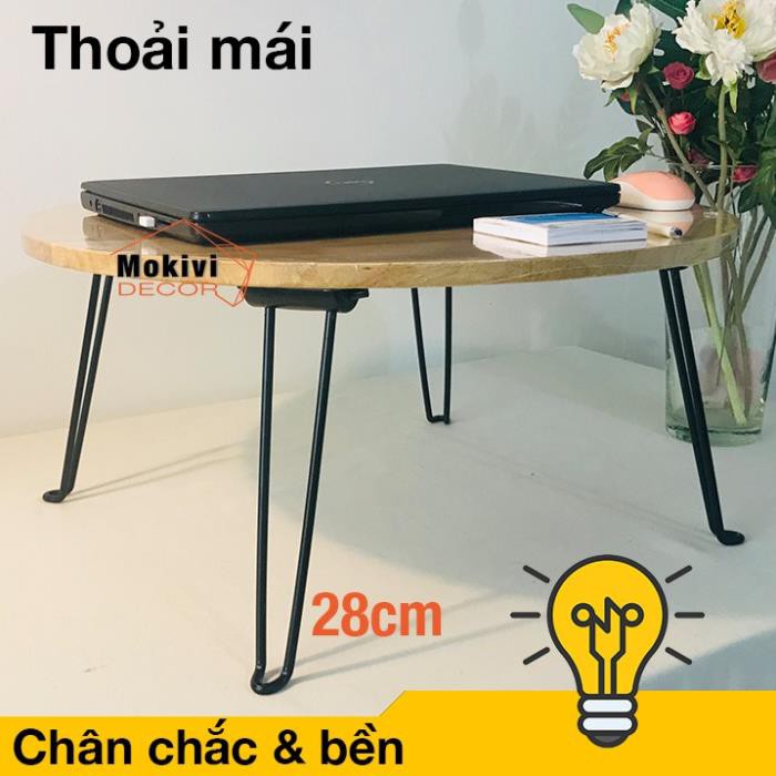 [Freeship 10] Bàn học gỗ chân xếp gọn TRÒN TO + Bàn ăn bệt gia đình sản phẩm chất lượng