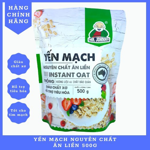 Yến mạch nguyên chất ăn liền - Nhập khẩu từ Úc (Túi xanh 500g)