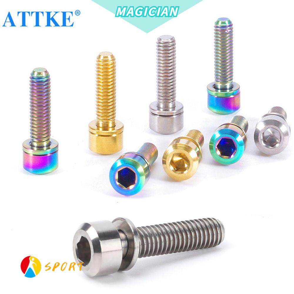 Ốc vít cố định pô tăng xe đạp 16mm / 18mm / 20mm M5 Tc4 bằng titan nhiều màu