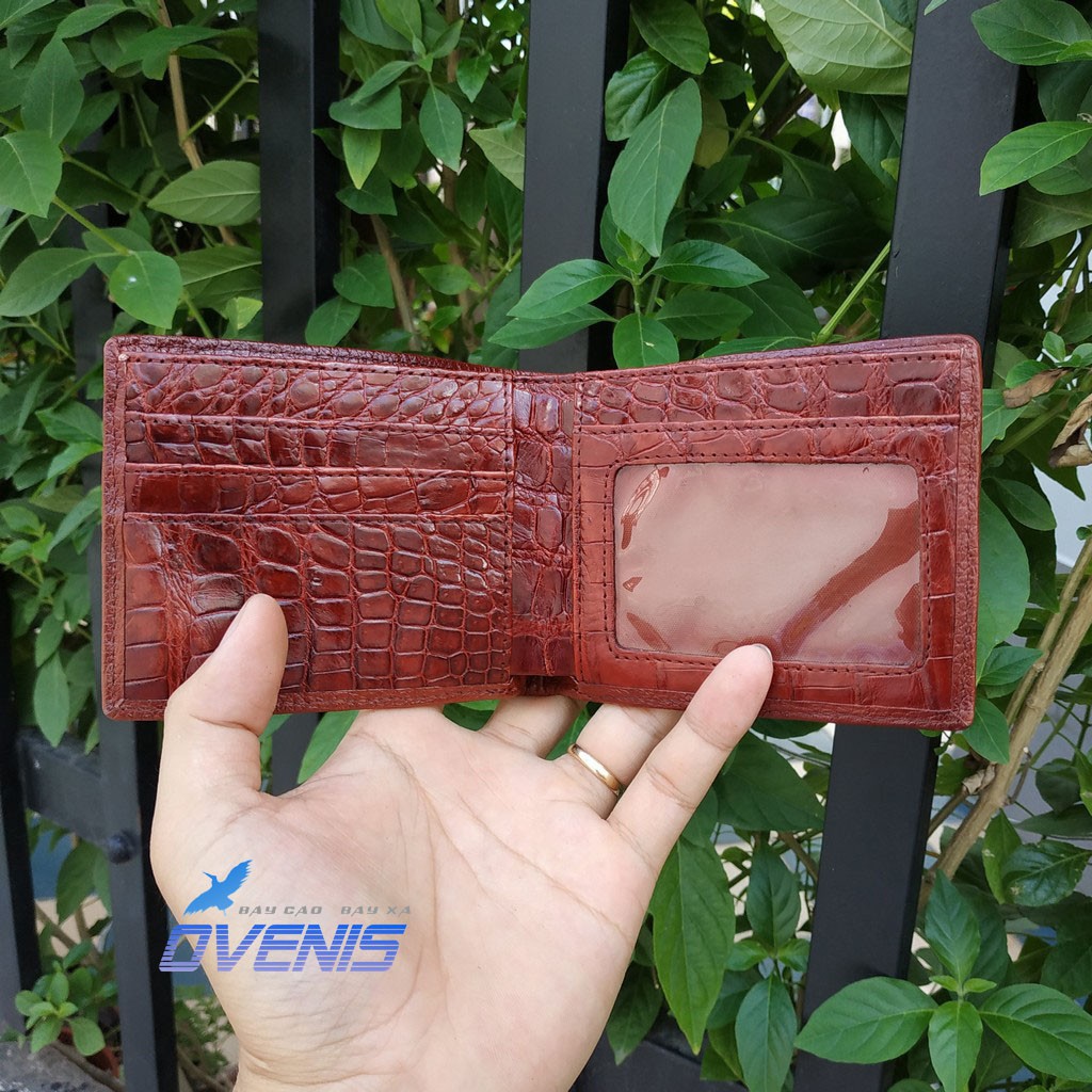 VÍ NAM NGANG NGUYÊN BÀN TAY CÁ SẤU 2 MẶT SANG CHẢNH