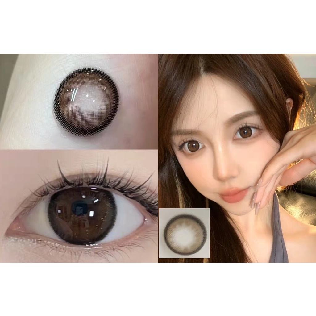 WFYXING Series, Xiyou Brand, BIG SIZE, 14.50mm,(Lớp 0-8.00), Kính áp tròng sử dụng hàng năm (màu nâu)
