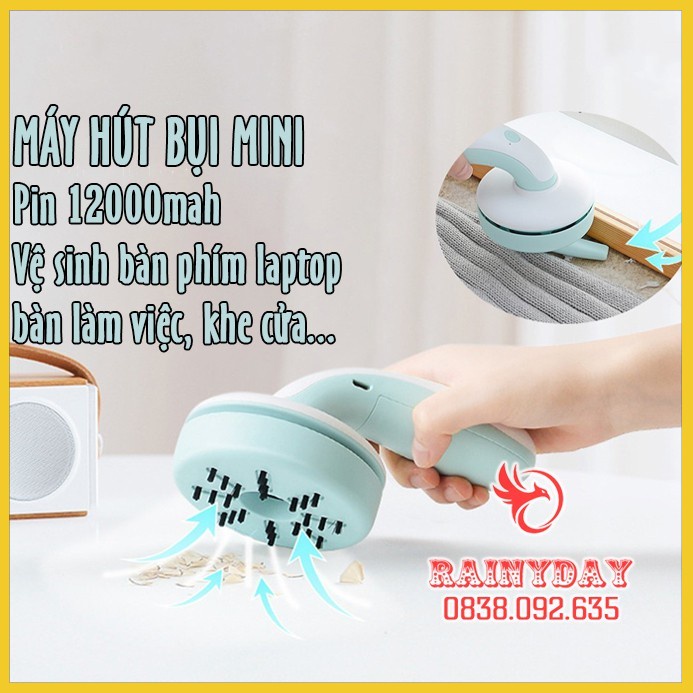 Máy hút bụi bàn phím laptop máy tính pc mini cầm tay không dây sạc pin để vệ sinh tiện lợi [ LOẠI 1 ]