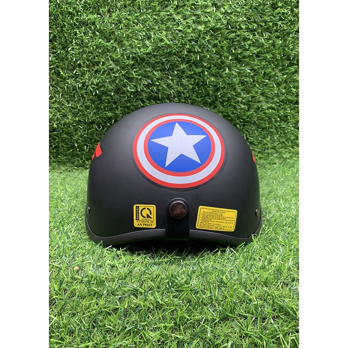 Mũ bảo hiểm xe máy nửa đầu 1/2 Captain - Hàng Việt Nam sản xuất, đạt chuẩn chất lượng