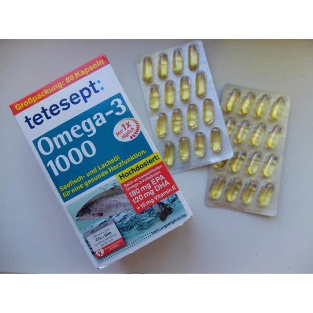 Viên uống dầu cá Tetesept Omega 3 Lachsol 1000mg 80 viên Shopee Việt Nam