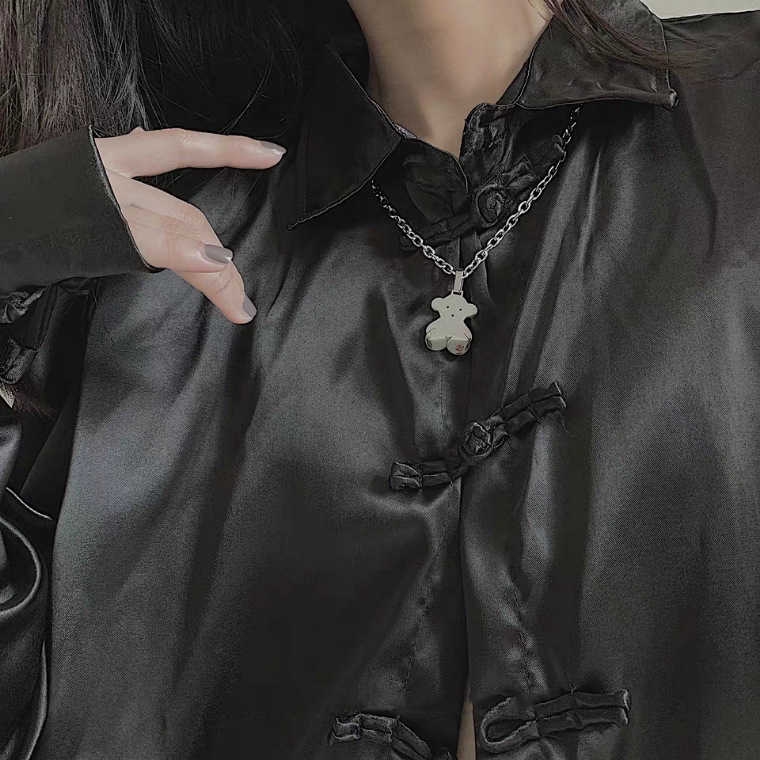 Dây chuyền mặt hình gấu phong cách thời trang hiphop cá tính