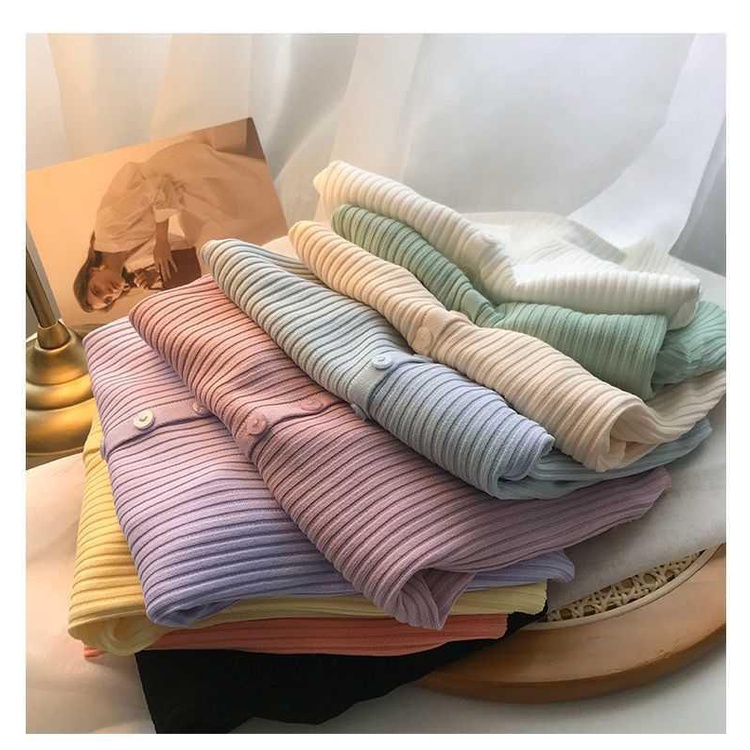 9 Màu Phiên Bản Hàn Quốc Dệt Kim Cardigan Phong Cách Mỏng Bên Ngoài Mùa Hè Thời Trang Phù Hợp Với Áo Sơ Mi Điều Hòa Không Khí Ice Silk Sunscre