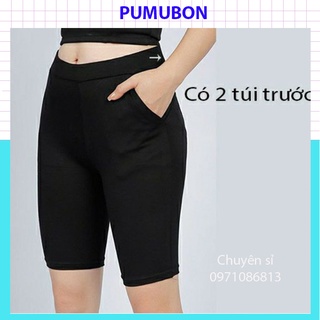 Quần legging lửng trên gối nâng mông chất cotton đẹp co dãn thoải mái dày dặn