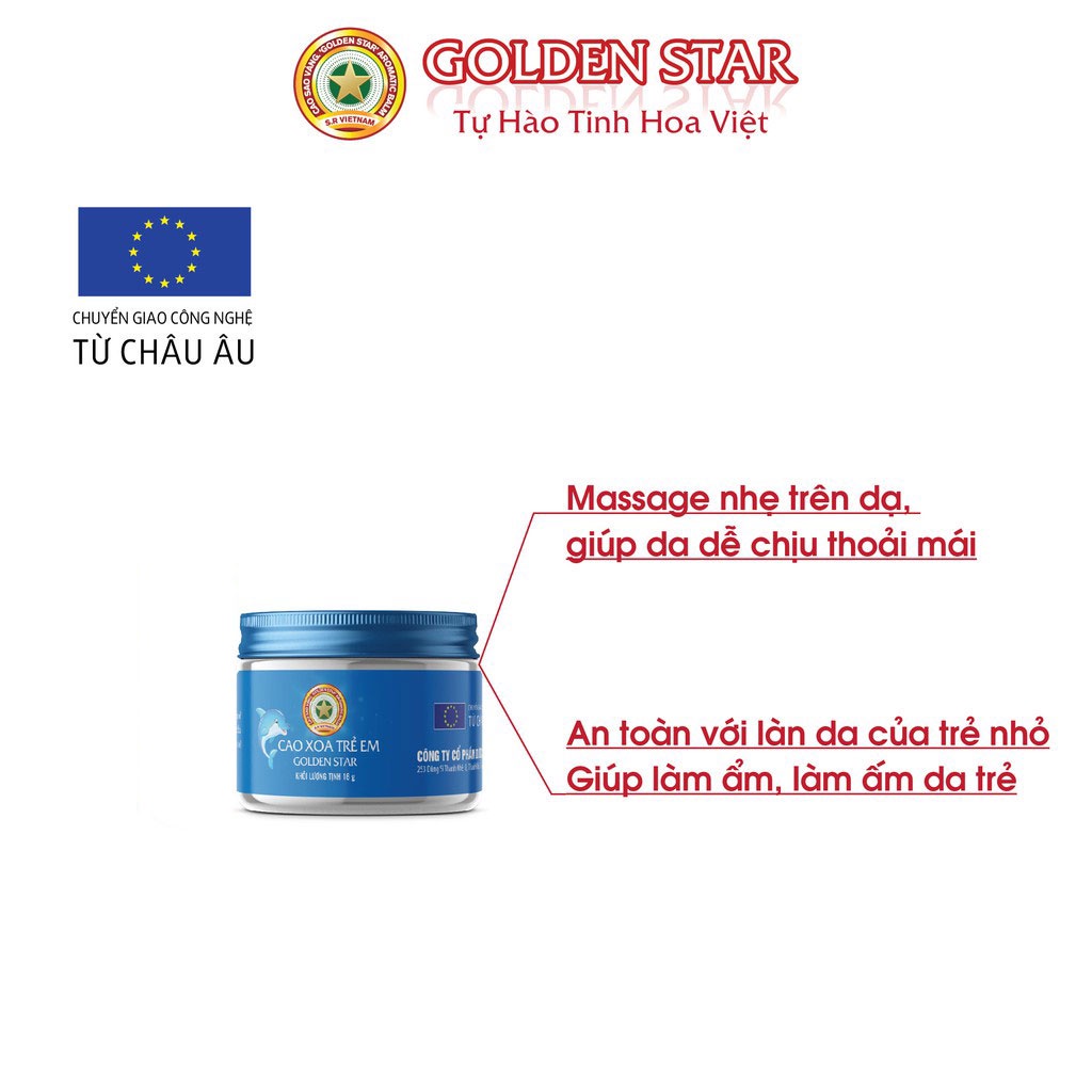 Cao Xoa Trẻ Em Golden Star Dưỡng Ẩm Làm Dịu Da - Thương Hiệu Cao Sao Vàng