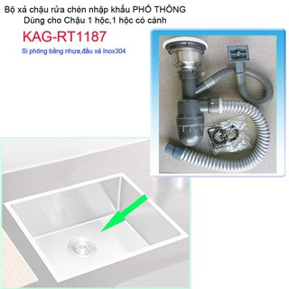 BỘ XẢ CHẬU CHÉN BÁT 1 HỐ KAG-RT1187