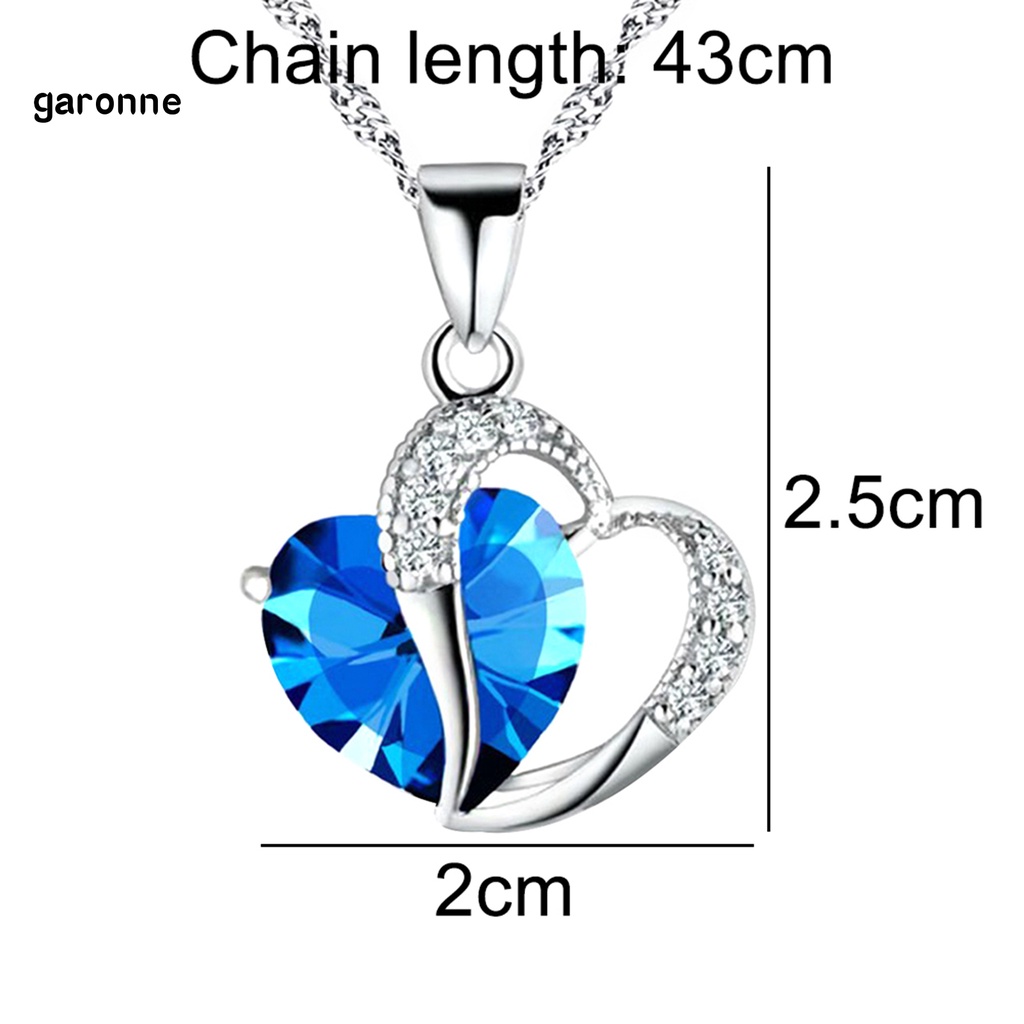 Vòng cổ mặt hình trái tim đính đá zircon thời trang cho nữ