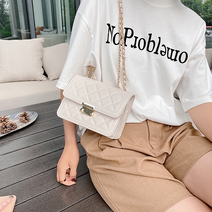 Túi xách nữ đeo chéo đẹp hàng hiệu cao cấp Celo Shop dây phối xích phong cách sang trọng công sở