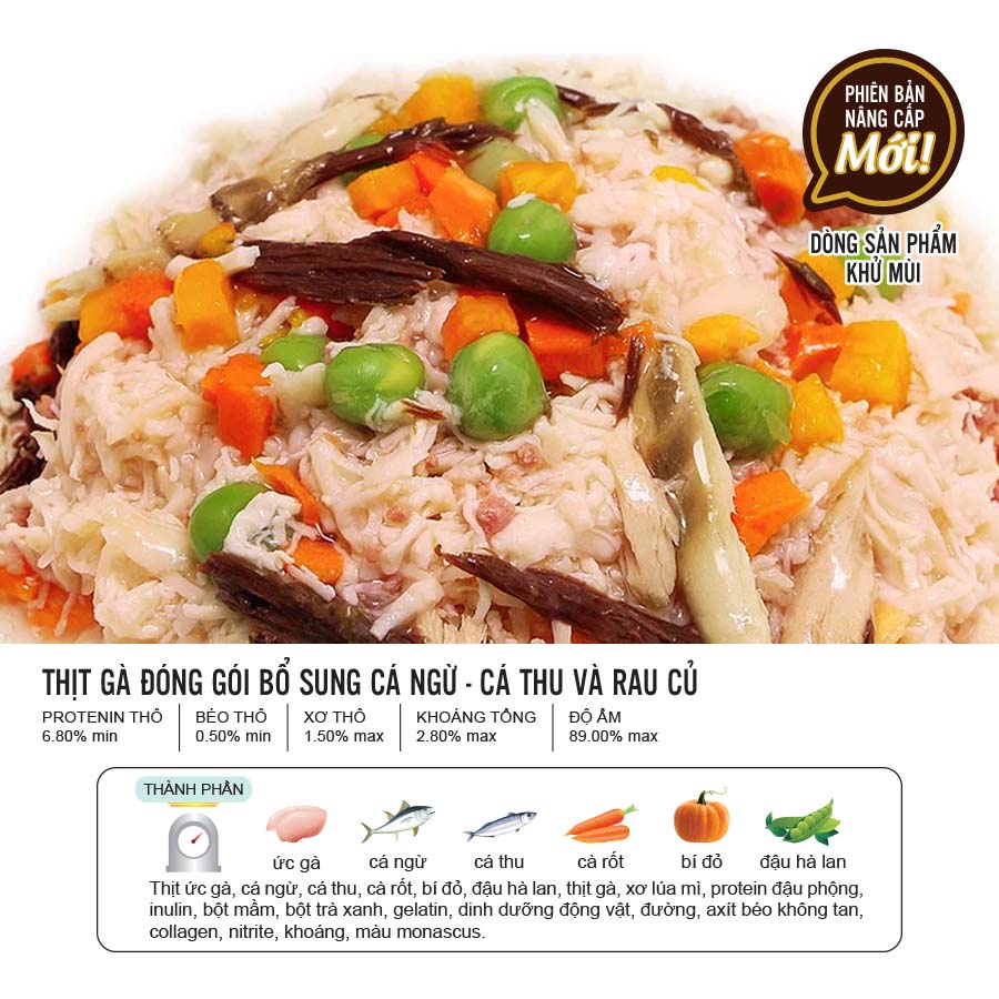 Pate thịt gà cho chó Doggyman gói 70g