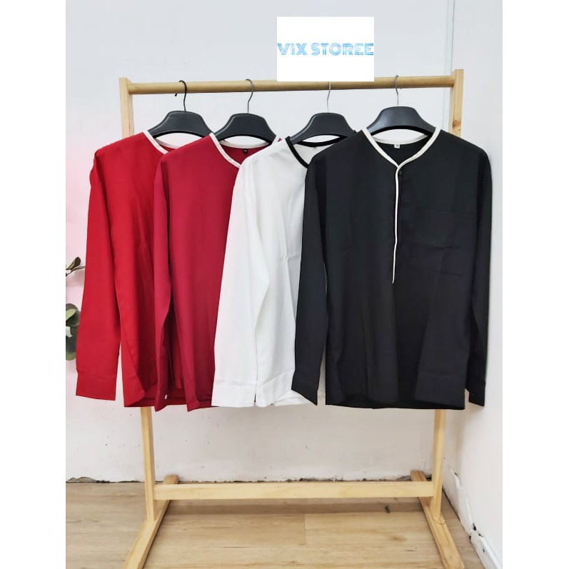Áo SƠMI cổ viền vải lụa mát, phối cùng quần jean và quần tây baggy form chuẩn style Hàn Quốc nè!!