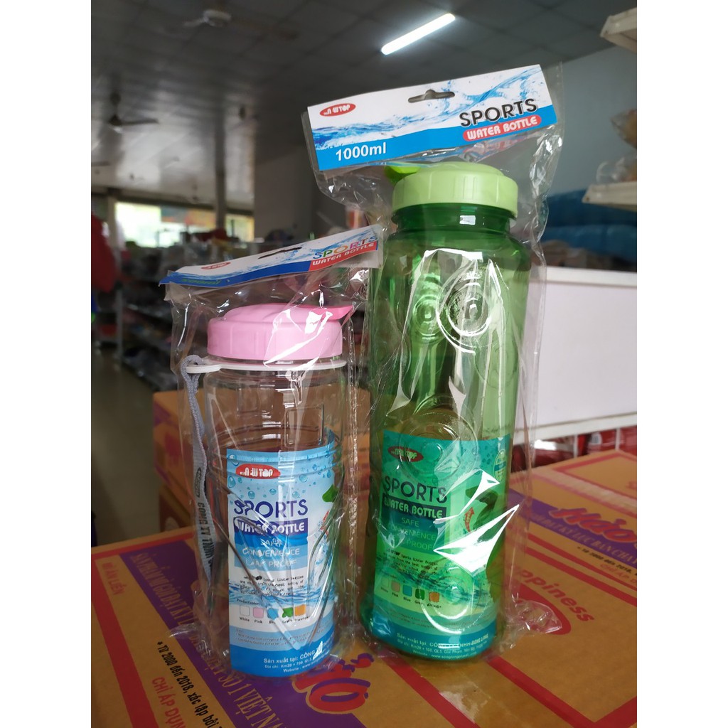 Bình nước cá nhân 500ml - 750ml - 1000ml Nhựa Song Long an toàn