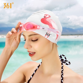 Mũ Bơi 361 Độ Tóc Dài Không Thấm Nước Silicone Bảo Vệ Tai Phụ Nữ Mũ Bơi Thời Trang Nam Phim Hoạt Hìn