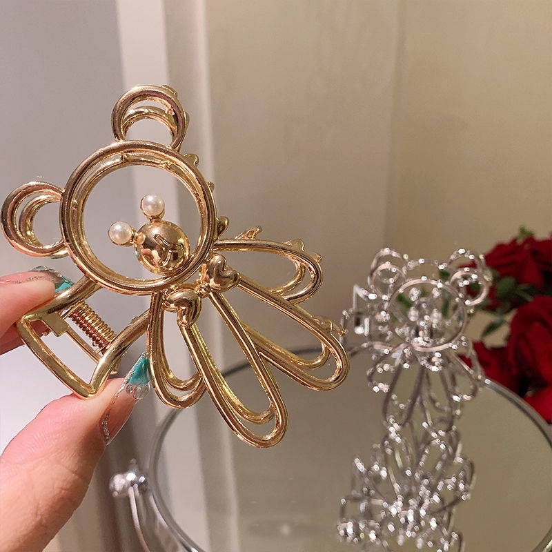 Kẹp tóc cỡ lớn hình đầu gấu thời trang mùa hè cho nữ