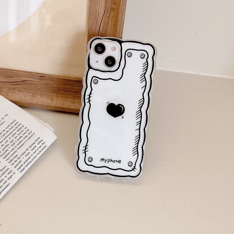 Ốp Điện Thoại TPU Mềm Trong Suốt Chống Sốc In Hình Trái Tim Dễ Thương Cho IPhone 12 11 13 Pro max X XR XS max 8 7 6 Plus