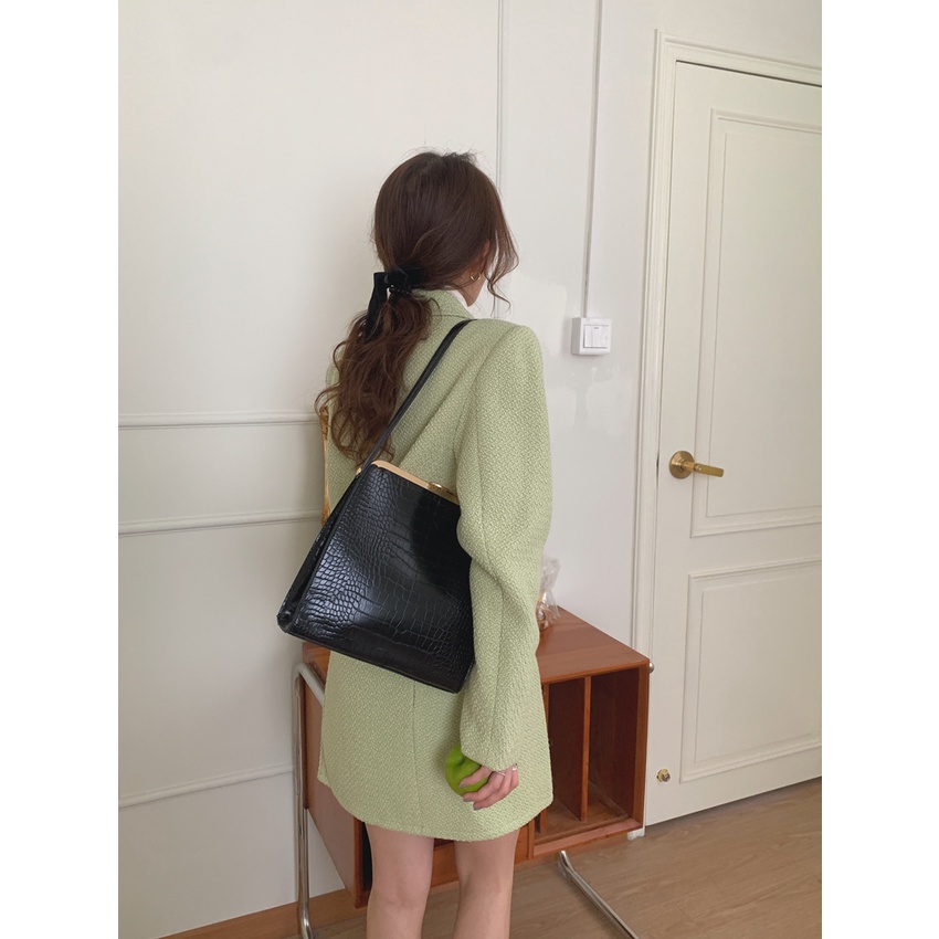 Set áo váy dạ tweed