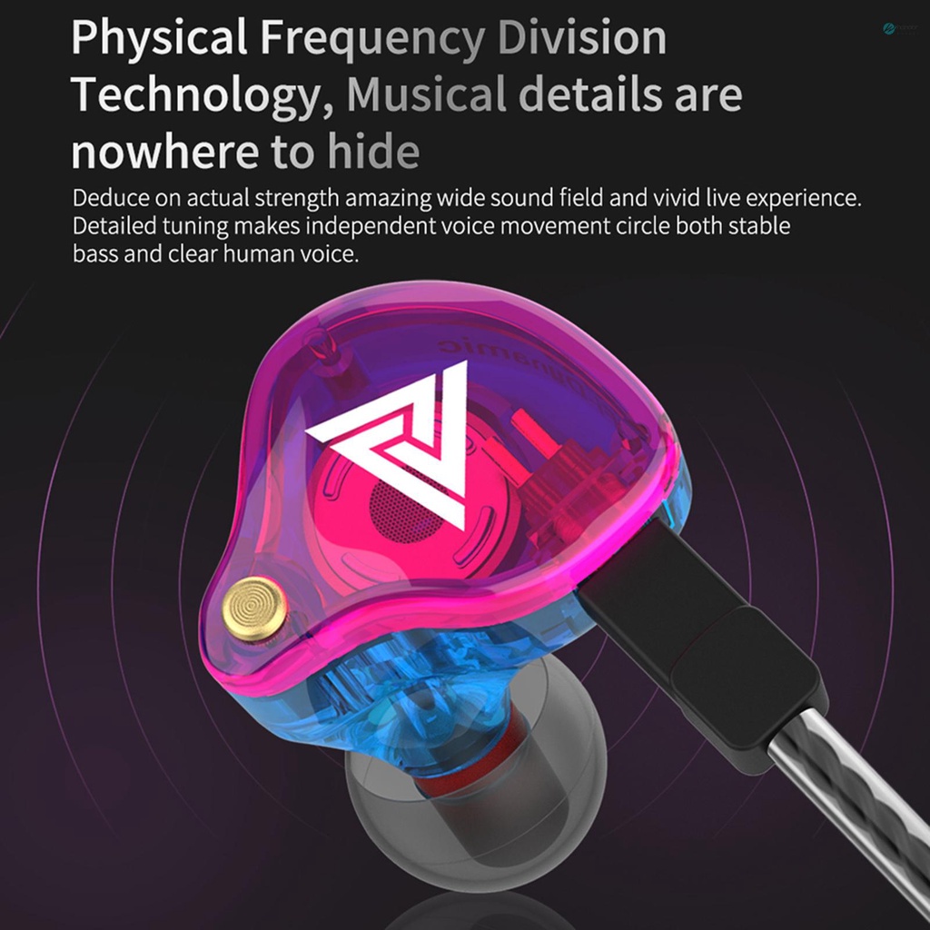 Tai nghe nhét tai QKZ VK4 có dây và giắc cắm 3.5mm âm thanh nổi rõ nét