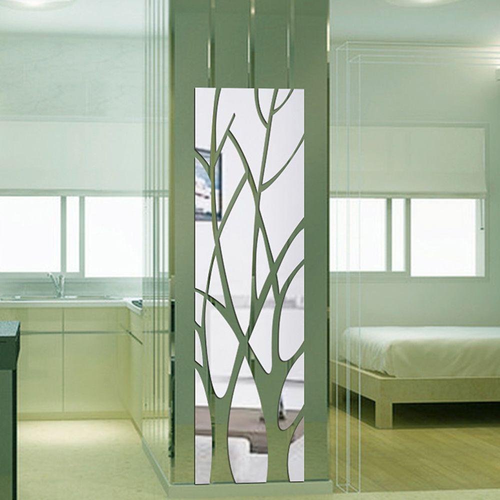 Gương Dán Tường Acrylic 3D Tự Dính Trang Trí Nhà Cửa Phong Cách Hiện Đại