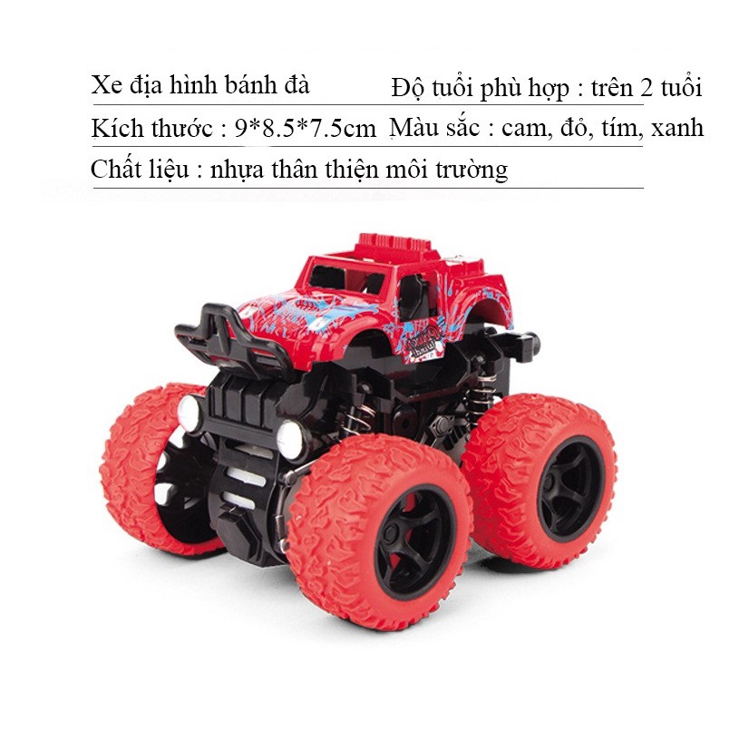ô tô đồ chơi cho bé chạy đà quán tính vượt địa hình xoay 360 độ